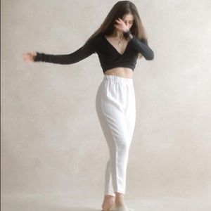 Ozma of California Dance Wrap Top in Noir NWT